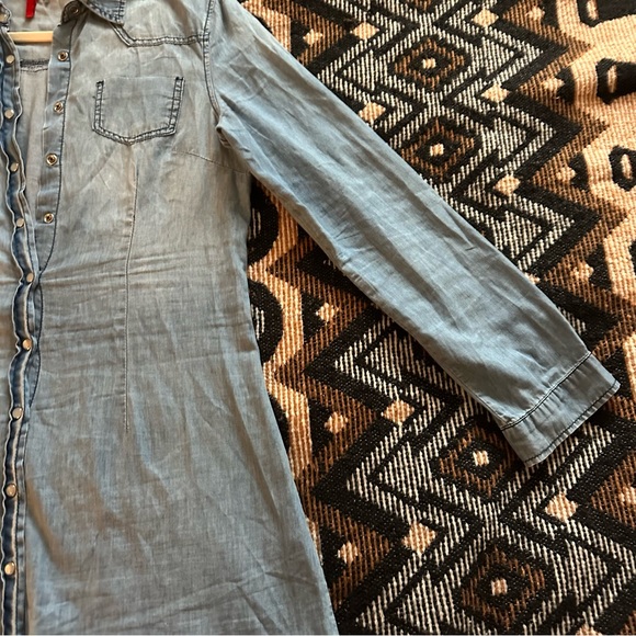 Elle Denim Shirt Light Blue size L Women - Picture 5 of 13